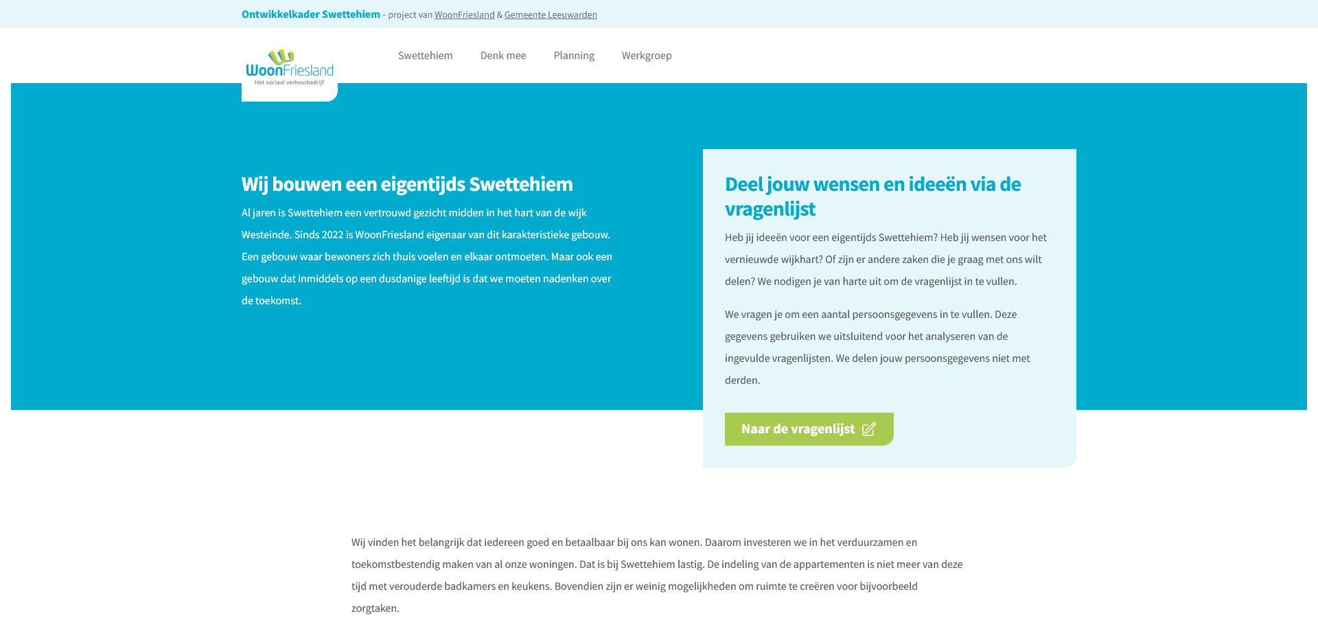 Ontwikkelkader Swettehiem